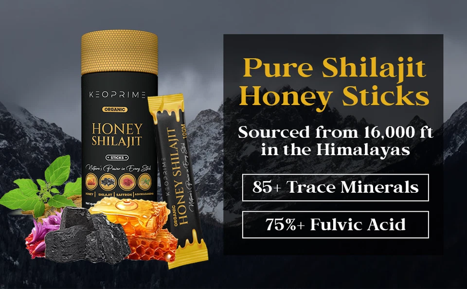 Palitos de miel Shilajit puro del Himalaya con azafrán, ashwagandha, 85 trazas minerales Foto 2 de 4