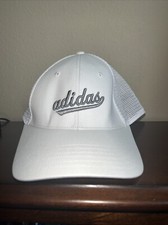 Adidas Aeroready Snapback Trucker Hat White Adjustable Mesh Back