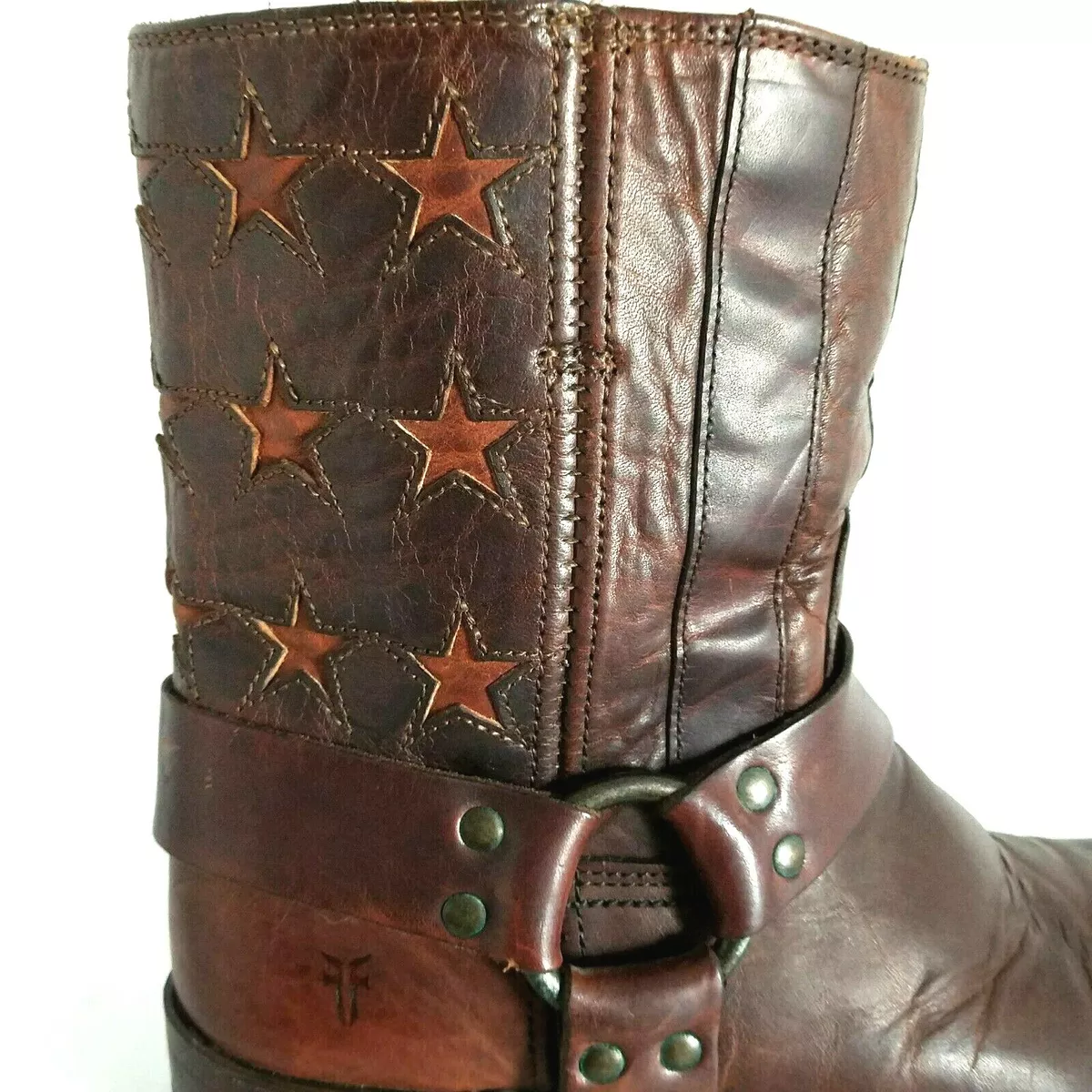 FRYE HARNESS AMERICANA Boots 150 Year Anniversary Stars Stripes