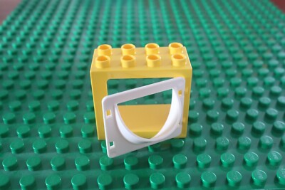 Lego Duplo YELLOW Window 2x4 Frame Pane WHITE CHUTE Drop Slot Door