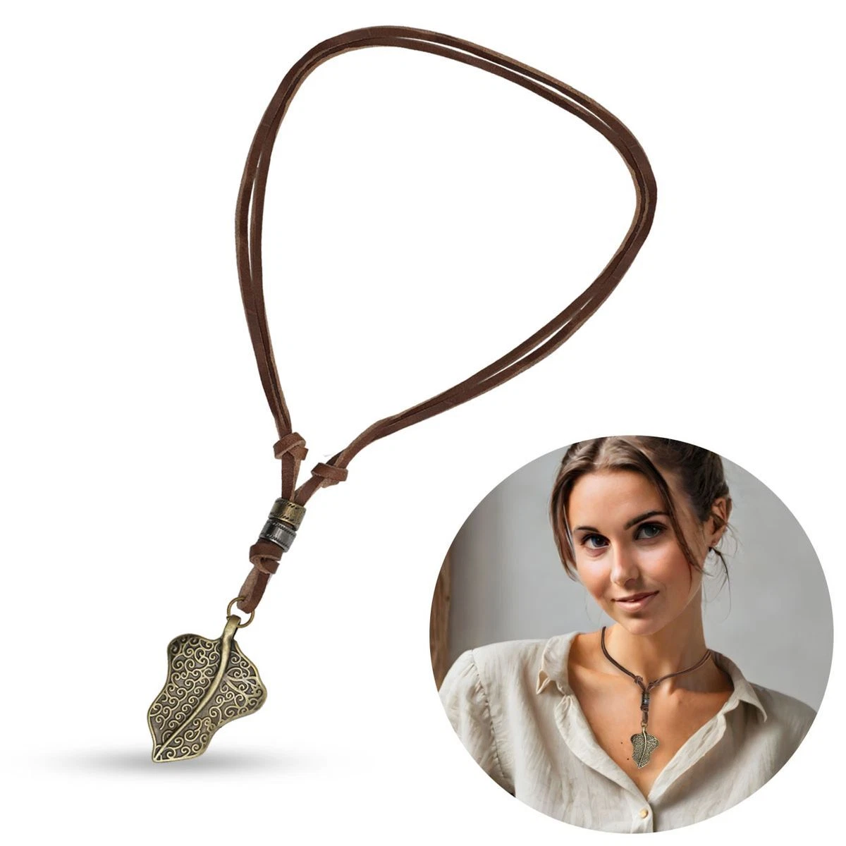 Collier heishi surfeur perle polymère acier inoxydable