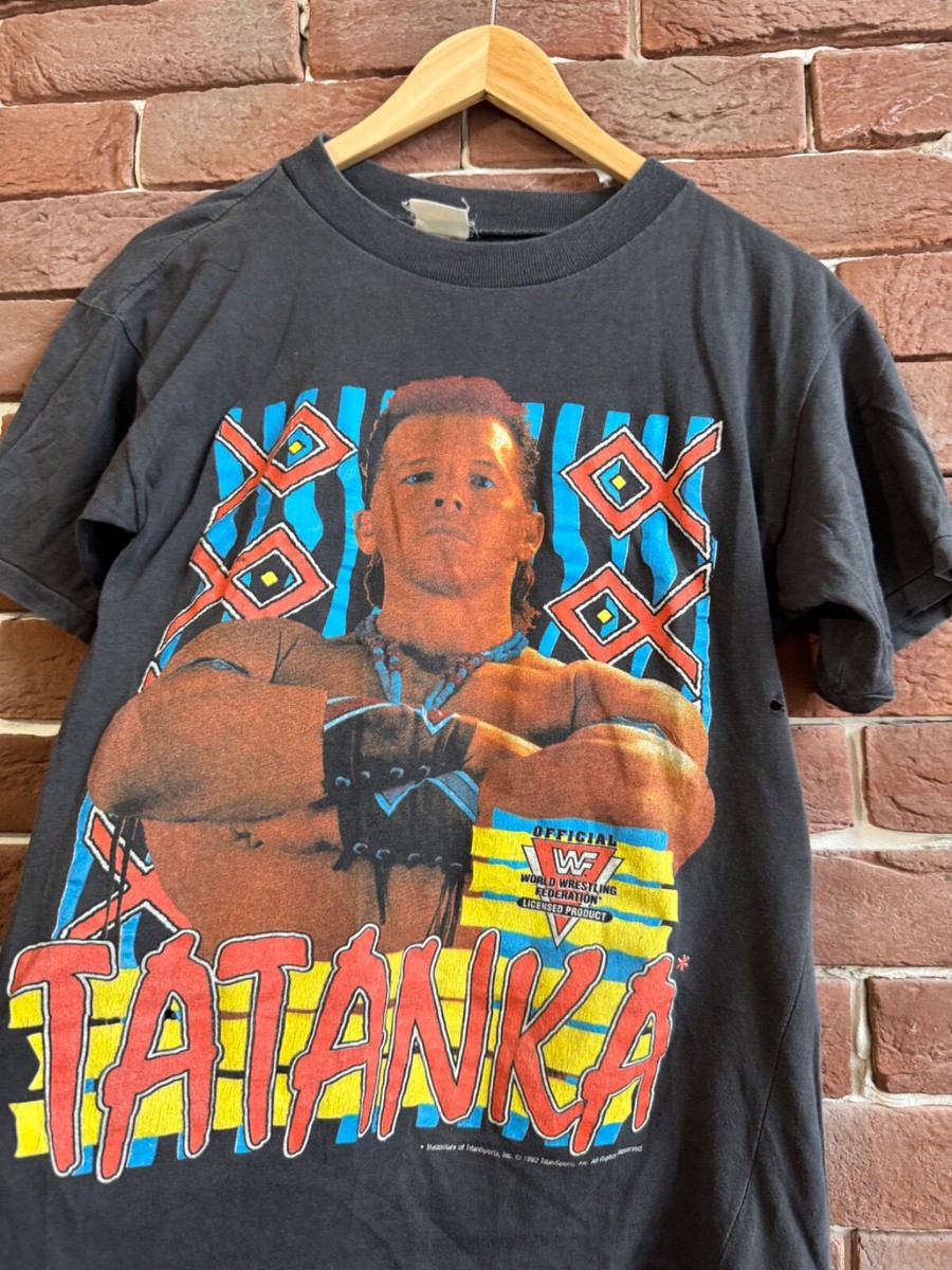 92' WWF Tatanka Vintage 90s Rare Wrestling Rap Tee s black | eBay