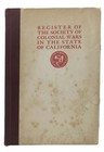California Printing / REGISTER Of The SOCIETY Of COLONIAL WARS In The STATE 1st
