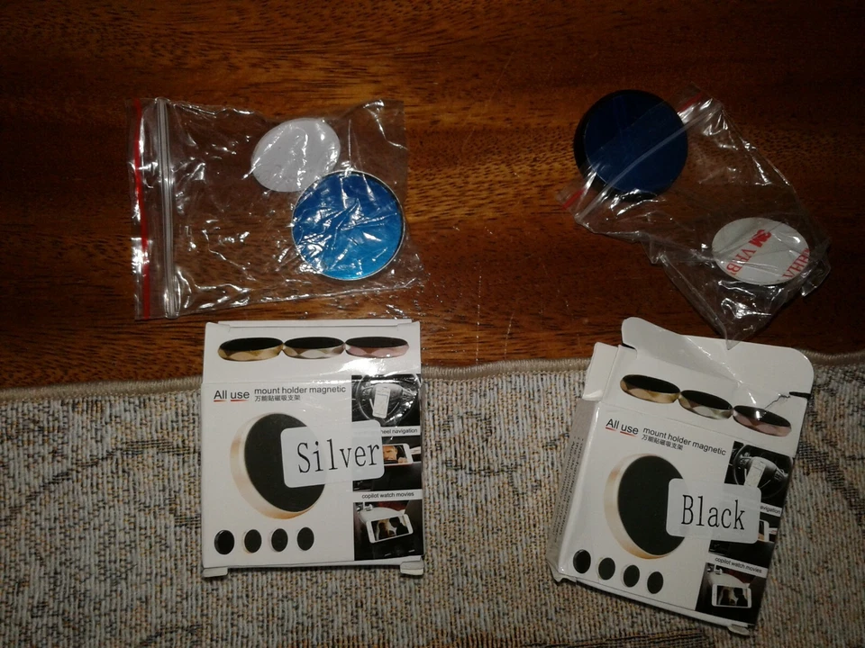 2Magnetic Car Mount Holder Bracket Cradle iPhone X87 Plus UVRSL Galaxy BLCK/SLVR - Image 3 of 4