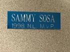 SAMMY SOSA ( 1998 NL MVP ) NAMEPLATE FOR SIGNED BASEBALL, JERSEY CASE or PHOTO