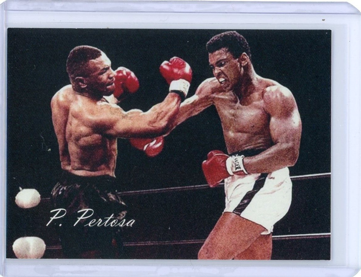 MIKE TYSON & MUHAMMAD ALI ART SAMPLE TRADING CARD