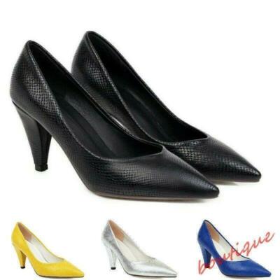 Women's High Heel Pointed Toe Snakeskin Pattern Formal Pumps