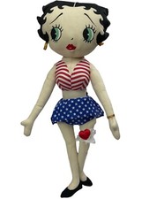Vintage Betty Boop Plush Doll "All American Betty" USA 1999 Kellytoy Sanitized 