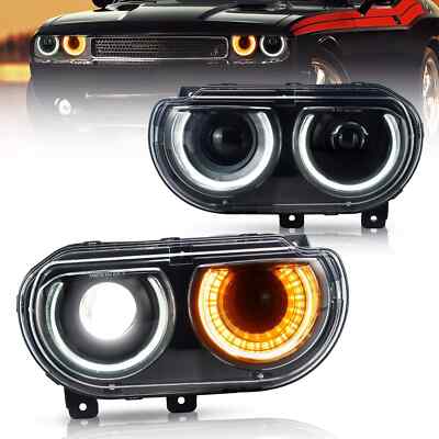VLAND LED Scheinwerfer Für 2008-14 Dodge Challenger SE R/T SRT mit Sequential