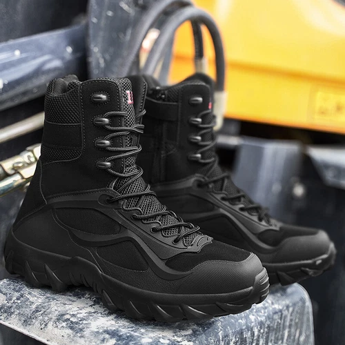 Mens Tactical Hiking Boots Military Combat Army Desert Camo Shoes Trainers // - Picture 8 of 15
