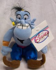 Walt Disney Store Aladdin GENIE BEAN BAG 7" STUFFED ANIMAL Toy NEW W/ TAG