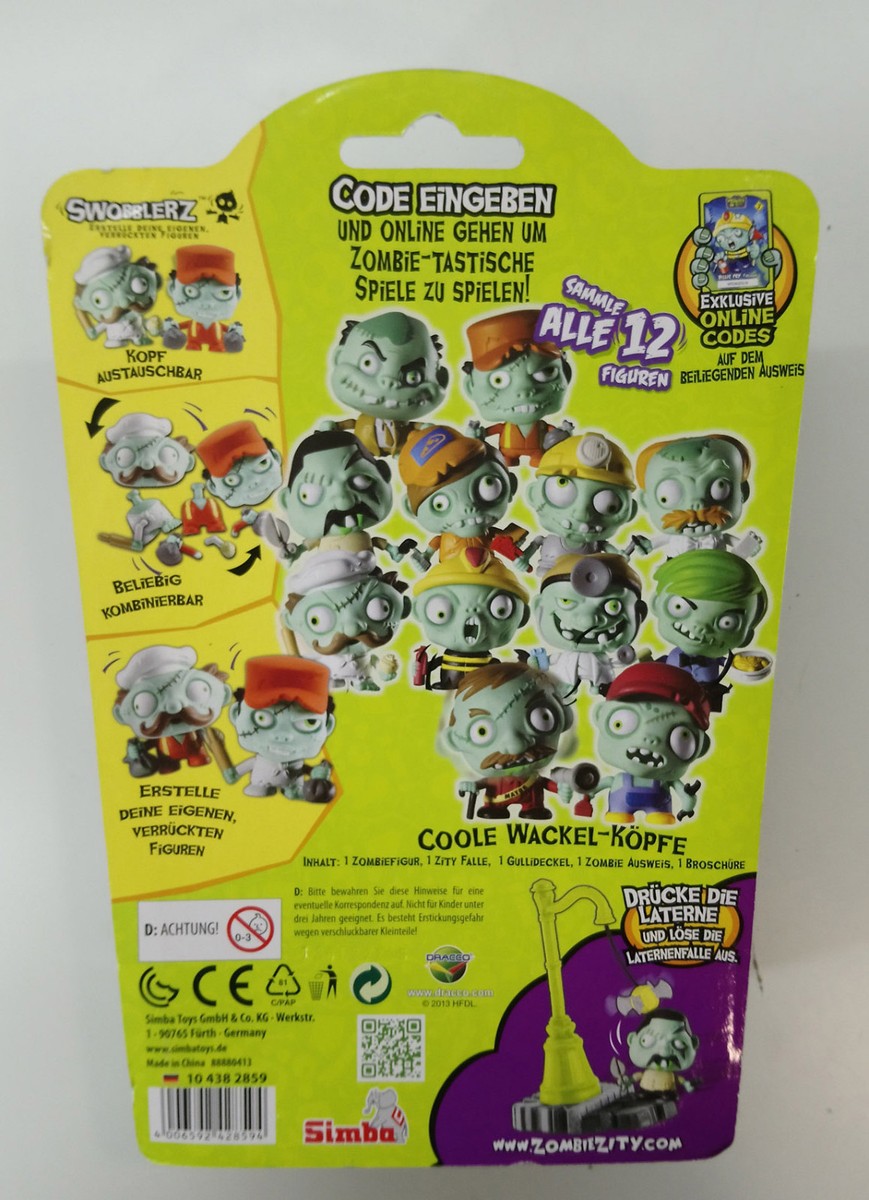 2013 SIMBA ZOMBIE CITY DRUCKE DIE LATERNE FIGURE MOC BRAND