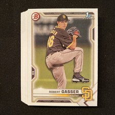 2021 Bowman Draft Robert Gasser Paper 1st Bowman Lot Of 25