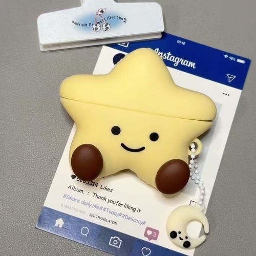 Jolie coque Moon Star dessin animé pour Apple Airpods 4 Gen Pro 2 neuve housse antichoc - Photo 8 sur 11