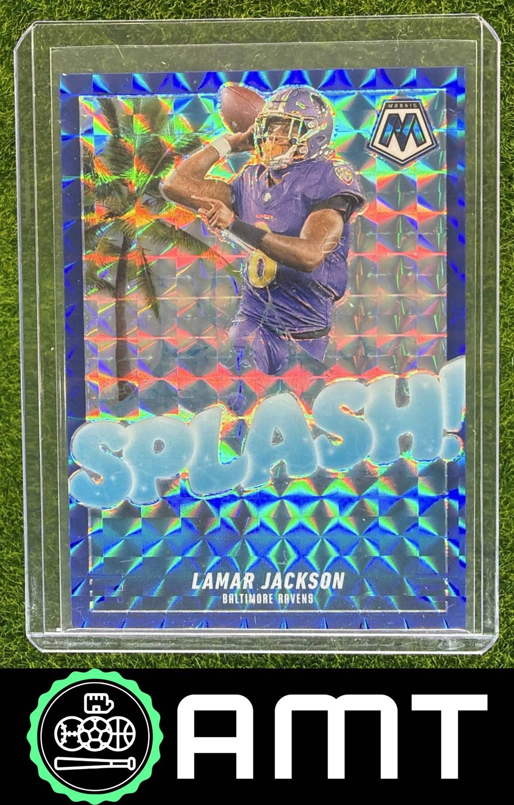 Lamar Jackson 2025 Panini Mosaic Blue Prizm 25/99 Baltimore Ravens #3