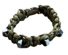 Handmade Paracord Bracelet with Metal Hardware – 9¼” Long