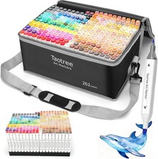 Alcohol Markers 262 Colors with Case Holders Dual Tips Art Coloring Markers