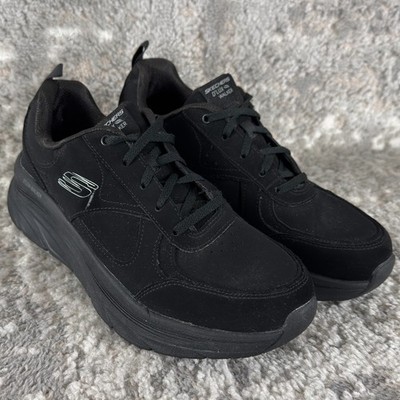 Skechers Size 10 Relaxed Fit D'Lux Walker Pure Pleasure Athletic Sneakers Black
