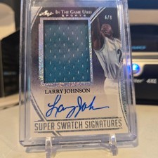 2025 Leaf In The Game Used SUPER SWATCH SIGNATURE AUTOGRAPH LARRY JOHNSON #4/8