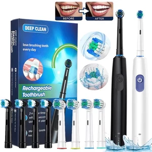 Brosse à dents électrique rotative pour adultes, 5 Modes Brosse à dents électrique propre et profonde