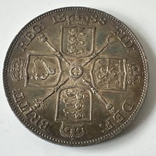 1888 Double Florin Queen Victoria Silver 4 Shillings Coin Very High Grade