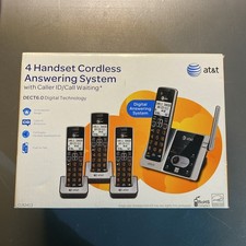 AT T CL82513 4-Handset Cordless Phone System Answering Machine Caller ID DECT