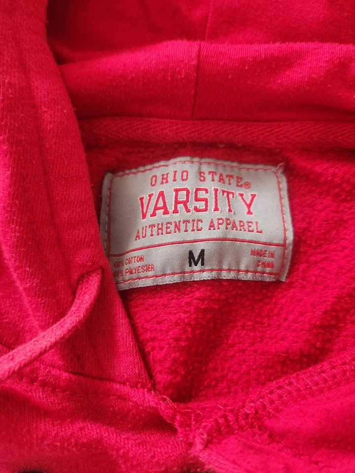 Sudadera con capucha para mujer Red Ohio State Varsity ropa auténtica talla M Foto 2 de 4