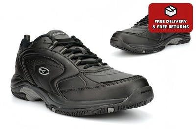 Hi-Tec Herren Sneaker leichte abriebfeste Sohle schwarz Größen 13/14/15/16