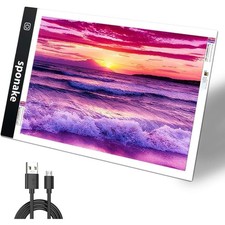 A4 LED Light Pad for Diamond Painting Art with 3 Brightness Levels Light Board