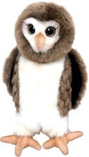 Hansa Brown Owl Plush Toy 9" H