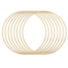 8 Dream Catcher Rings, 13cm Metal Wheels for DIY Crafts, Gold