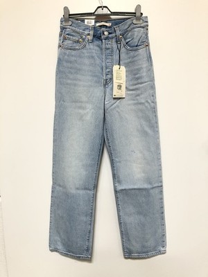 Levi's Damen Jeans Ribcage Straight Ankle 502 Taper B&T Greys, Blau, 27W / 29L
