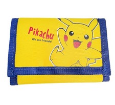 Pokemon Pikachu Yellow Trifold Wallet for Kids Coin Purse ID Card Holder Korea