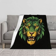 Stylish Flannel Blanket with Vibrant - Soft Cozy and Warm for Sofa Travel Bed