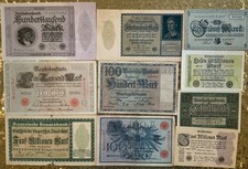 1920’S OLD GERMANY PAPER MONEY - LOT OF 20 DIFFERENT BANKNOTES!