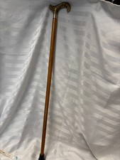37" Wood Cane Gold Tone Handle