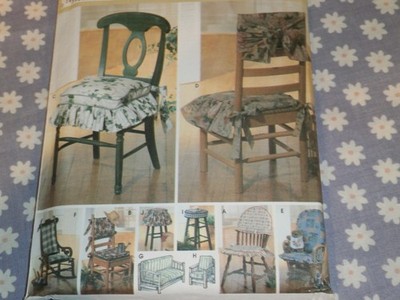 SIMPLICITY 7966 HOME DECOR CHAIR PADS FULTON & GLIDER COVERS PATTERN-UNCUT-