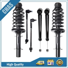 For VW Jetta Beetle Golf Front Complete Struts Tie Rod End & Rear Shock Kit Set