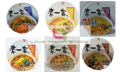 Uni-President Instant Lai Yi Ke Noodles 來一客 風味杯 (鮮蝦魚板/牛肉蔬菜/韓式泡菜/京燉肉骨/川辣牛肉/肉燥菠菜)