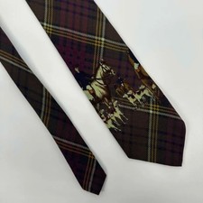 Vintage Polo Ralph Lauren Equestrian Plaid Tartan Tie