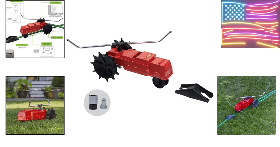 Aspersor de viaje de apagado automático con conexiones rápidas para grandes yardas Foto 2 de 4