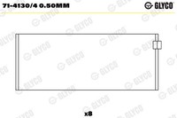 1X Glyco 71-4130/4 0.50Mm Pleuellager FüR Santana Renault Trucks