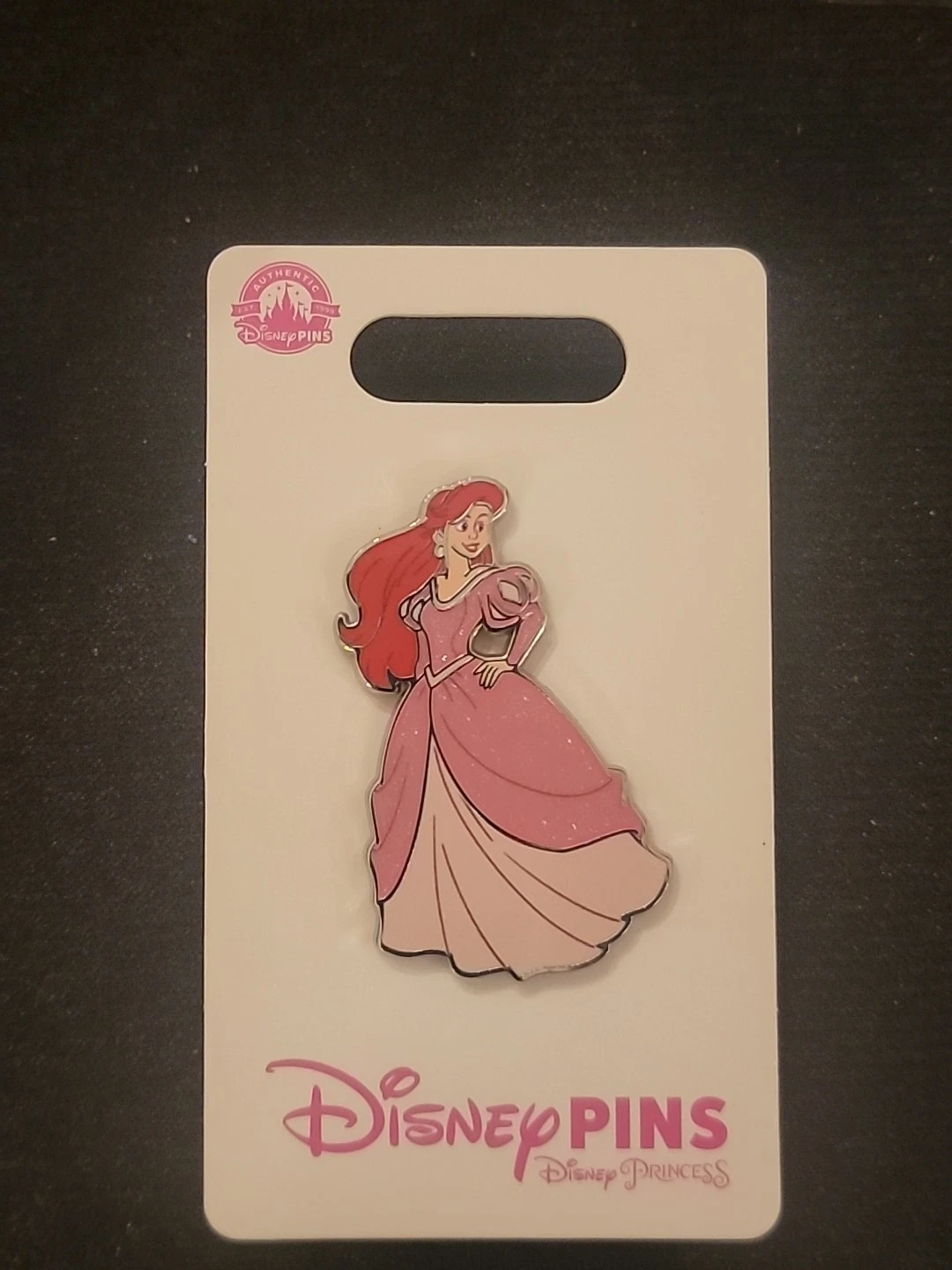 Disney Princess Glitter Embellishment Pin Series 2023 Little Mermaid Ariel Pin