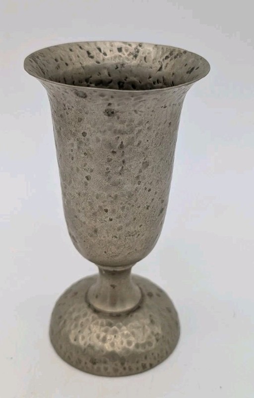 Antique Cecilware Nickel Silver Silver Soldered 413 Hammered Pattern