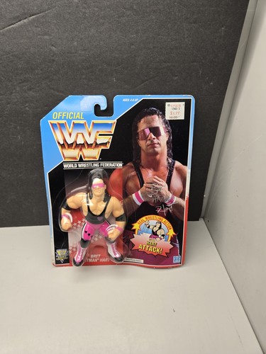 1991 Hasbro Bret Hitman Hart Purple Heart WWF Wres...