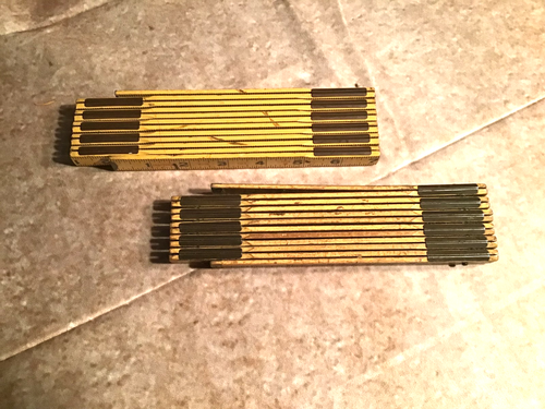 2 Vintage Craftsman 6ft Extension Ruler 3938 & Lufkin X46 72in Rulers ...