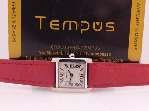 CARTIER TANK FRANCAISE LADY 2403 20X20MM 18KT SOLID WHITE GOLD...