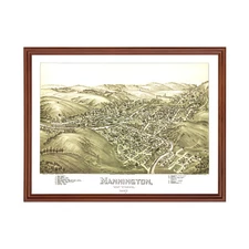 Old Map of Mannington, WV 1897 - Vintage Mannington West Vir