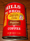 Vintage Hills Bros Regular Grind Coffee Metal Tin Can 1 Pound (16 oz.)  No Lid — photo 3