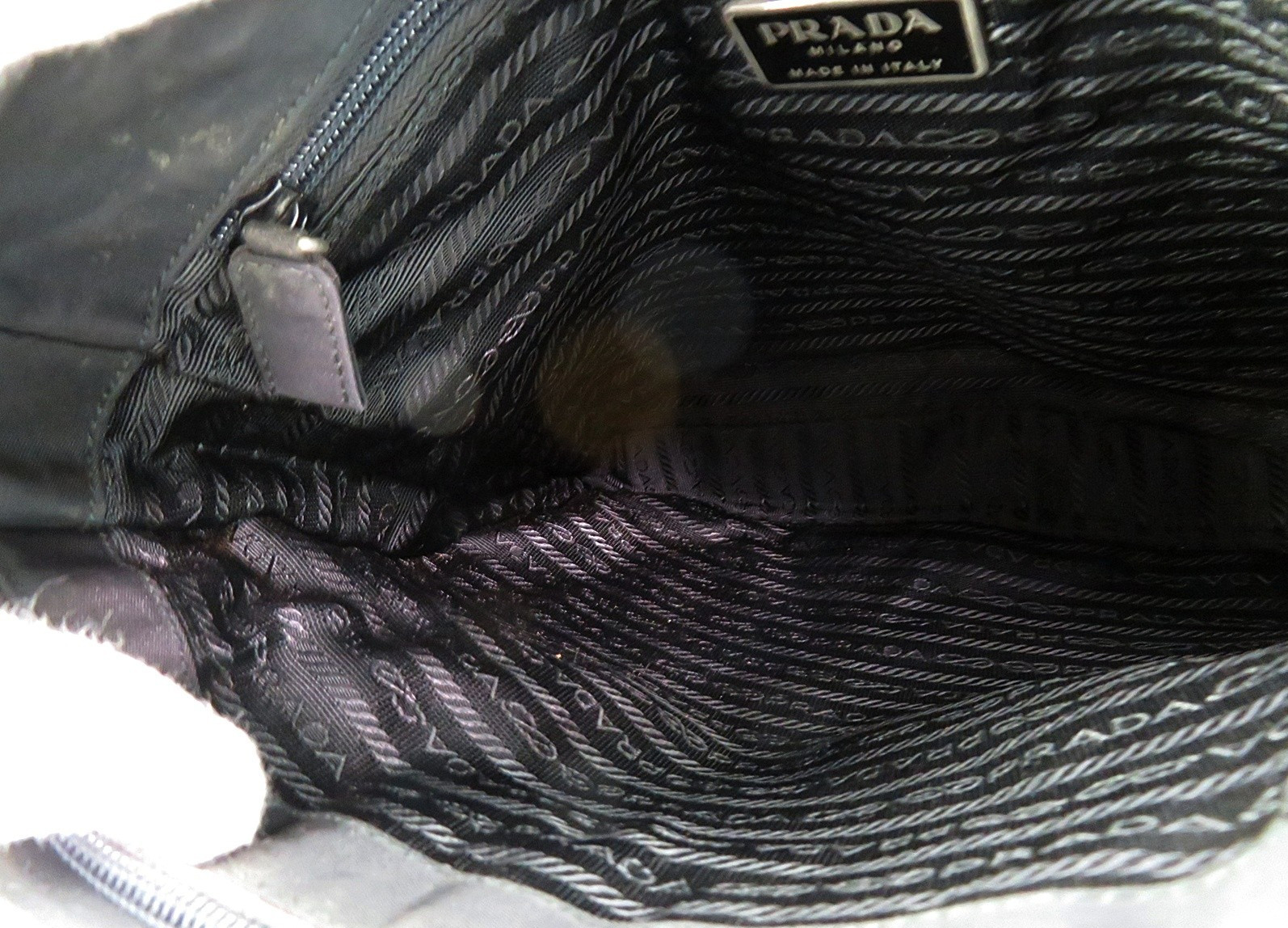 Authentic PRADA Black Nylon Tote Bag Purse #62714 thumbnail 15